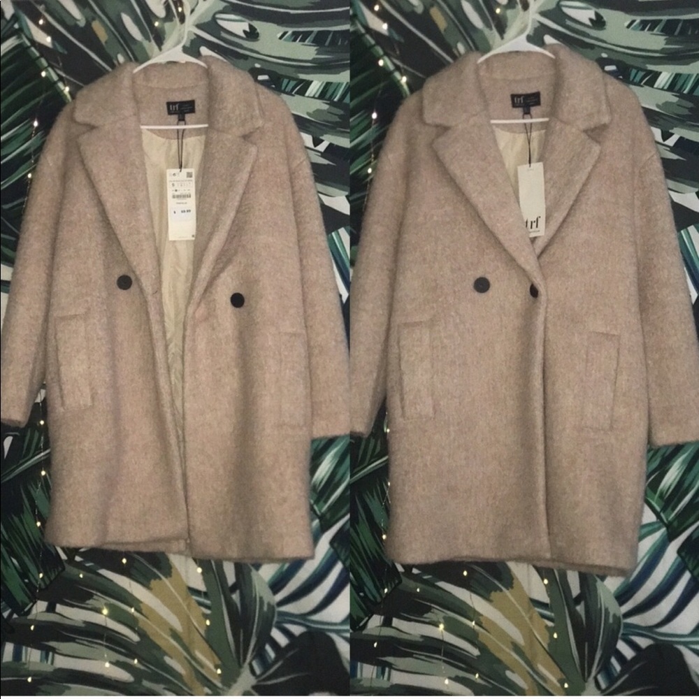Zara Biege Wool Coat